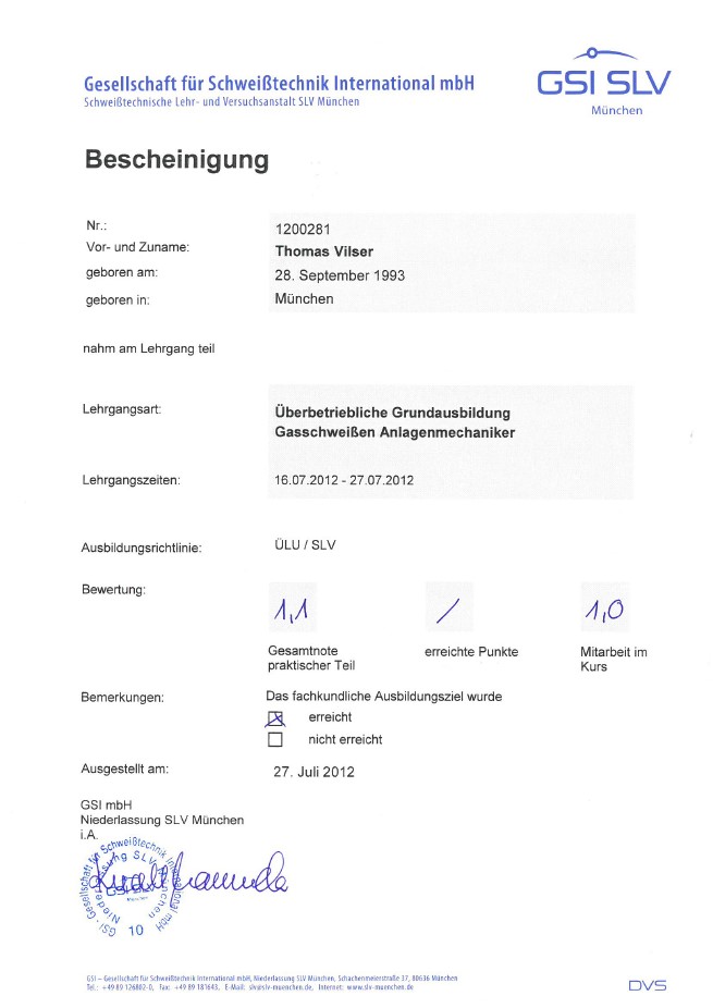 Gassschweisßen Anlagemechaniker