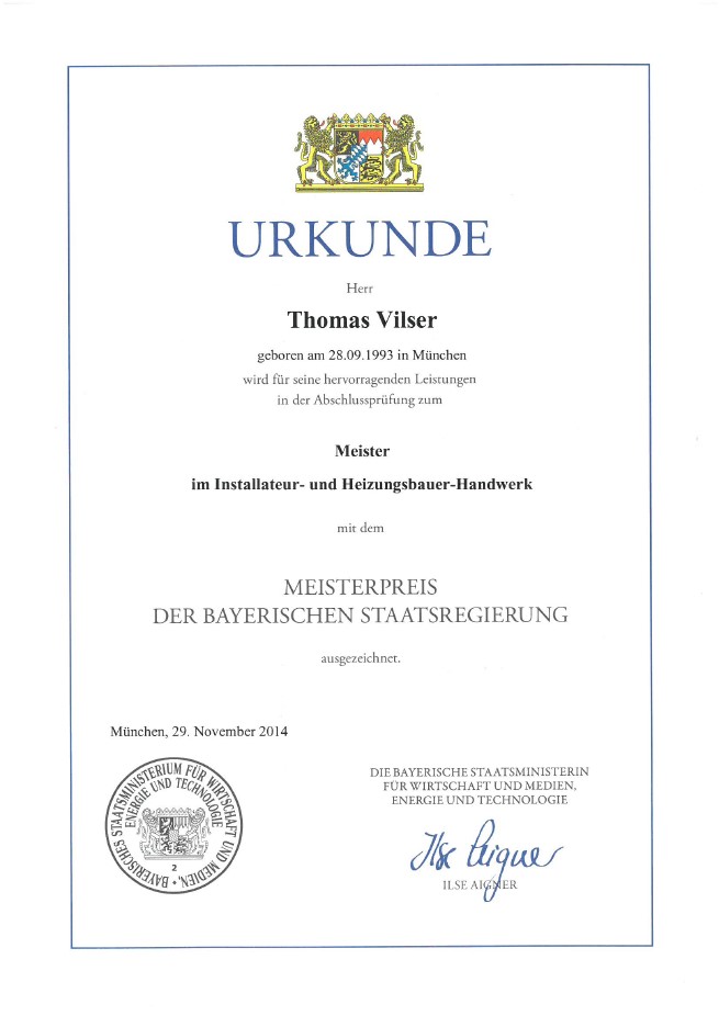 Meisterpreis Bayrischen Staatsregierung