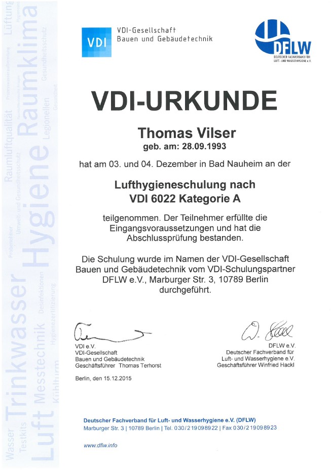 Lufthygieneschulung